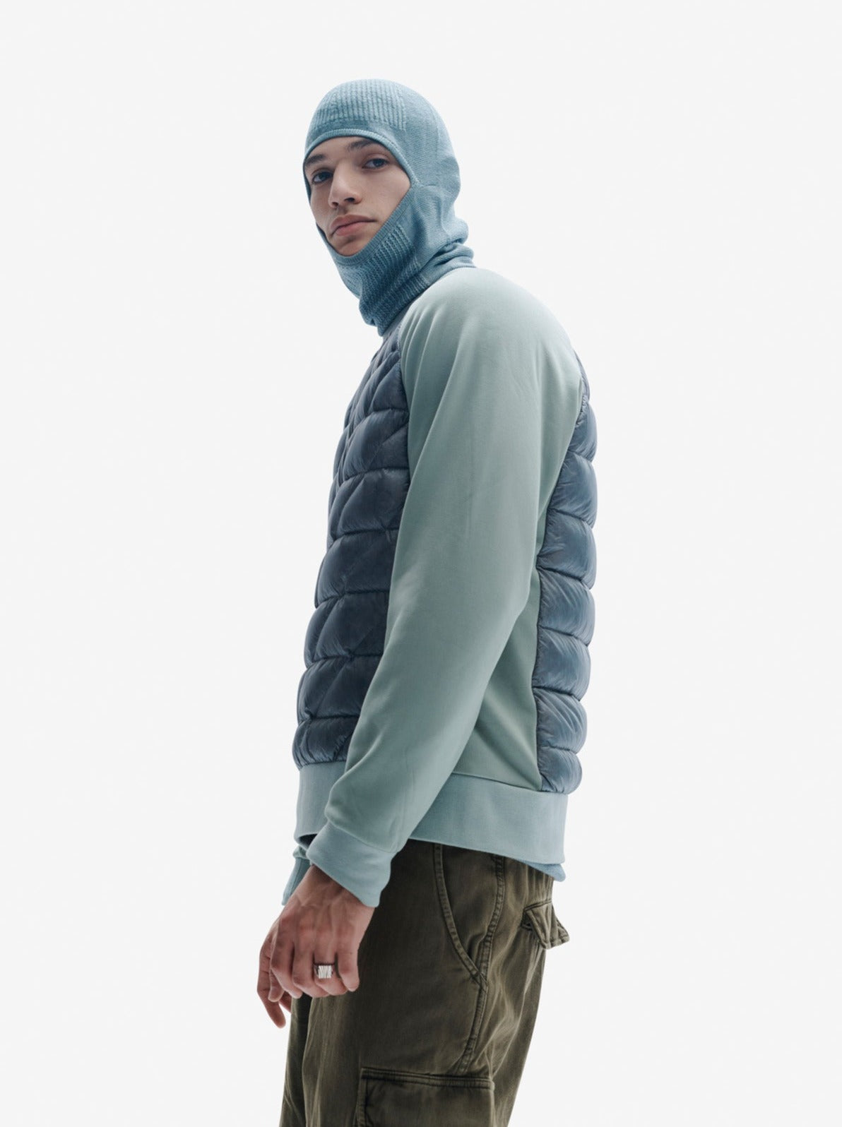 Down Crew Sweater - Slate Gray