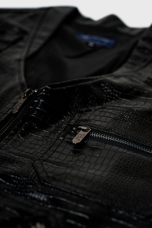 Crocodile Skin Fisherman Utility Vest