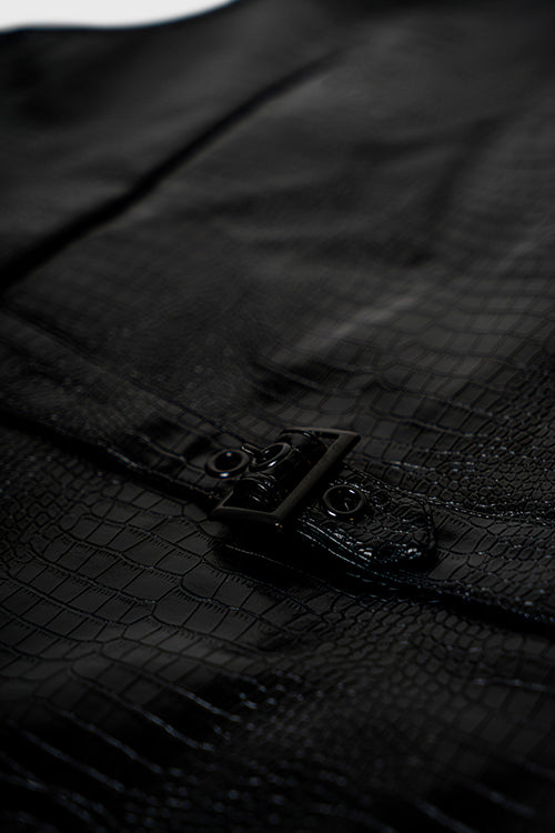 Crocodile Skin Fisherman Utility Vest