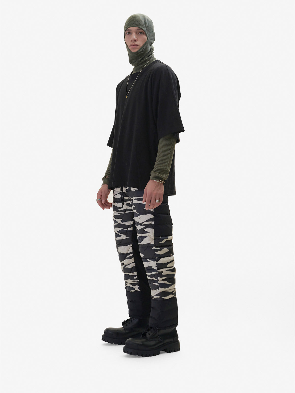 Hybrid Down Sweatpant - Zebra
