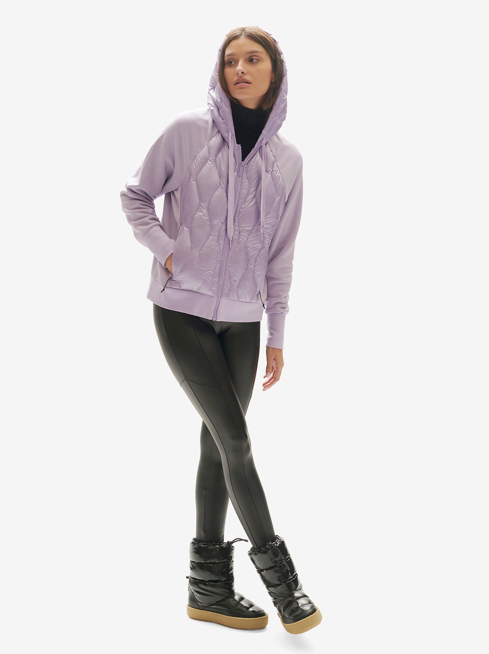 Down Zip Hoodie - Lavender