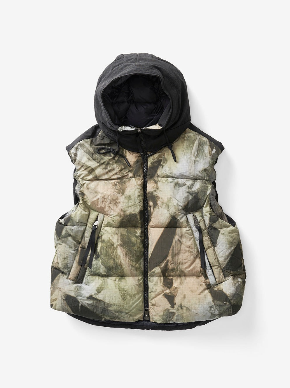 Hooded Down Vest - Rekall Tie