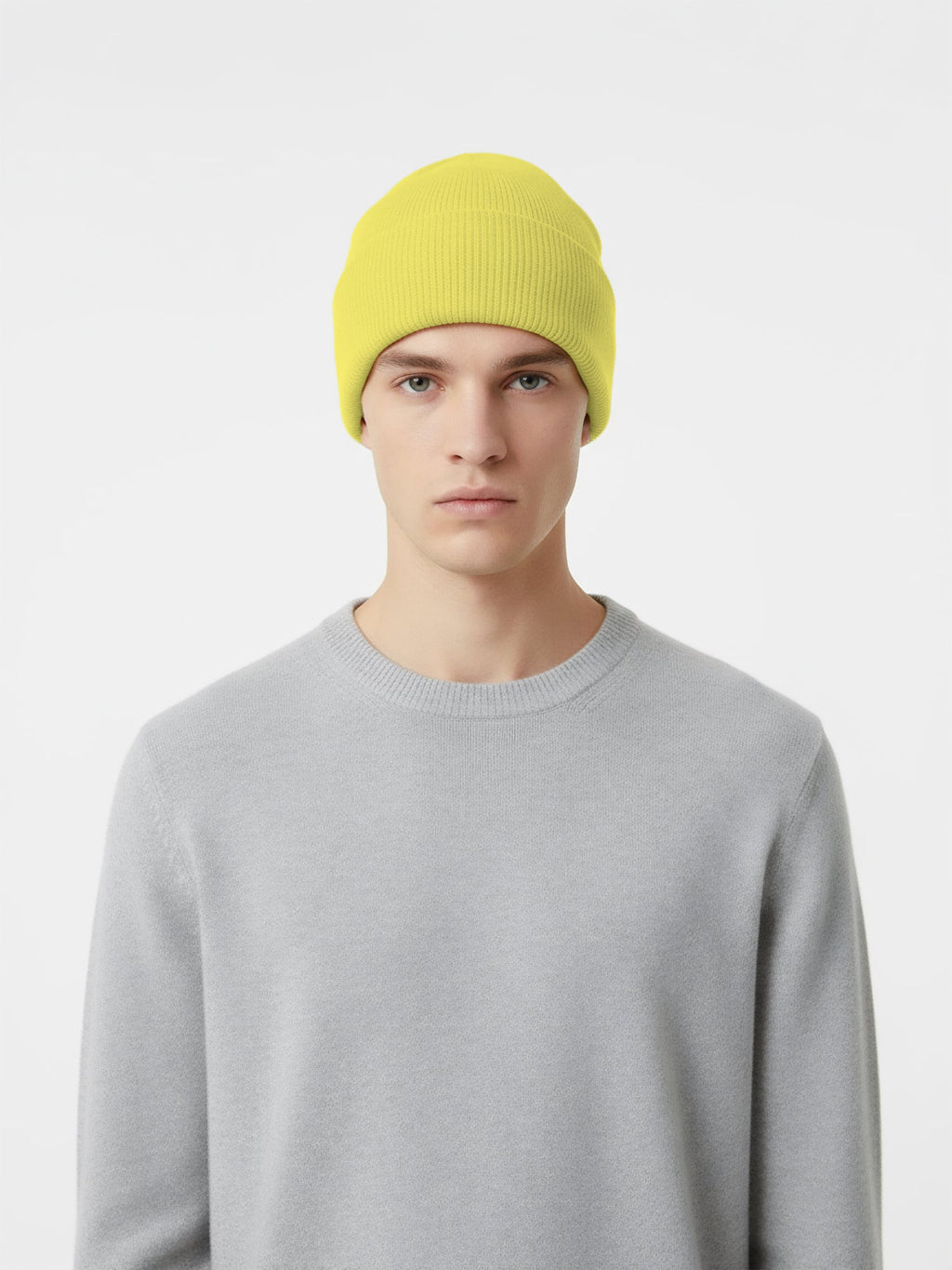 Merino Cuff Beanie - Mineral Yellow