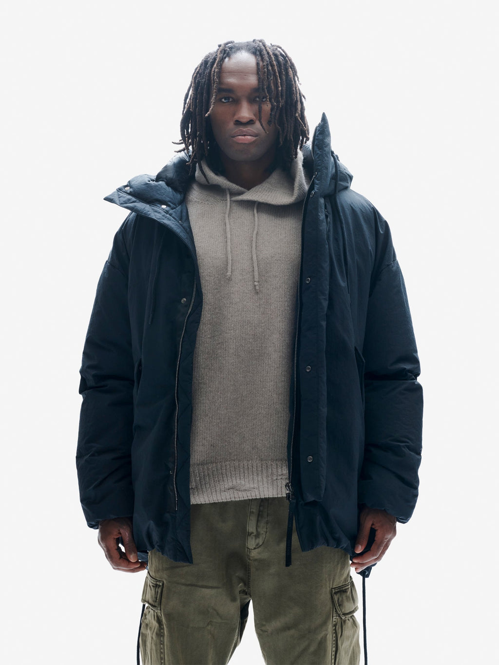 Long Down Parka - Black