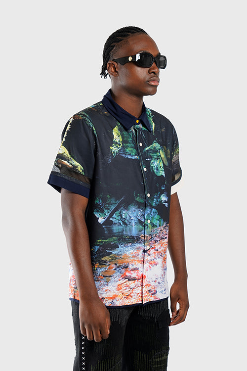 Lost in Paradise Short-sleeve Button-up Shirt