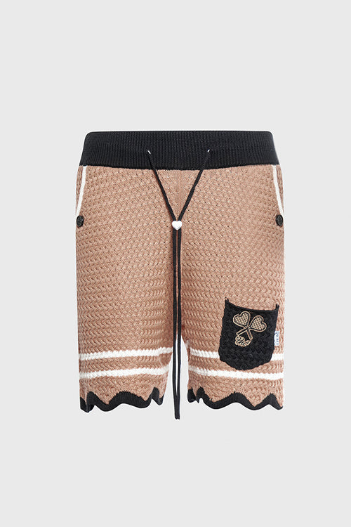 Racket Club Crochet Knit Shorts
