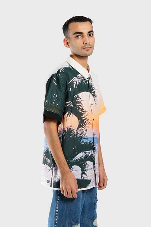 Lost in Paradise Short-sleeve Button-up Shirt
