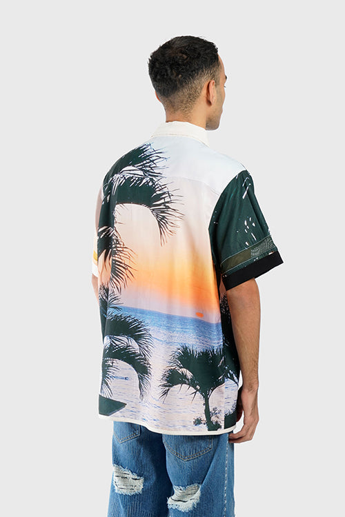 Lost in Paradise Short-sleeve Button-up Shirt