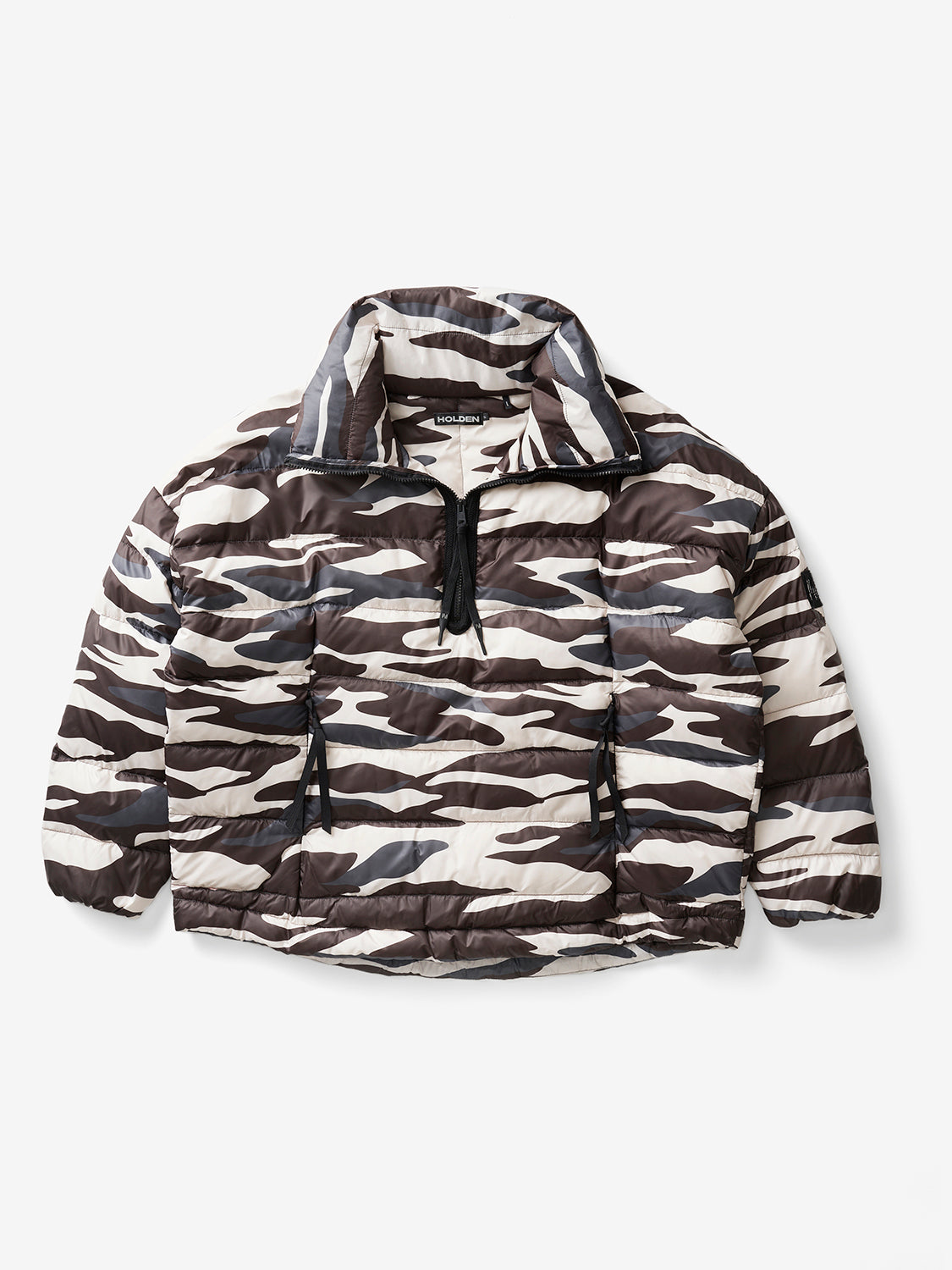 Down Half Zip - Zebra